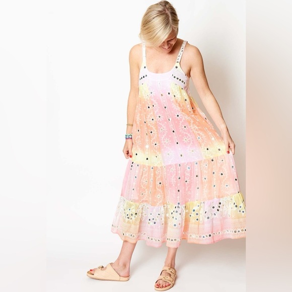 Juliet Dunn Sunset Long Midi Dress 8/10 - Picture 1 of 12